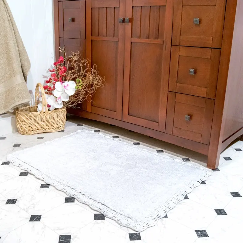 

2pc White Washable Bath Rug Set (21 Rug runner Alfombras para sala envio gratis My singing monsters Welcome mats for front door