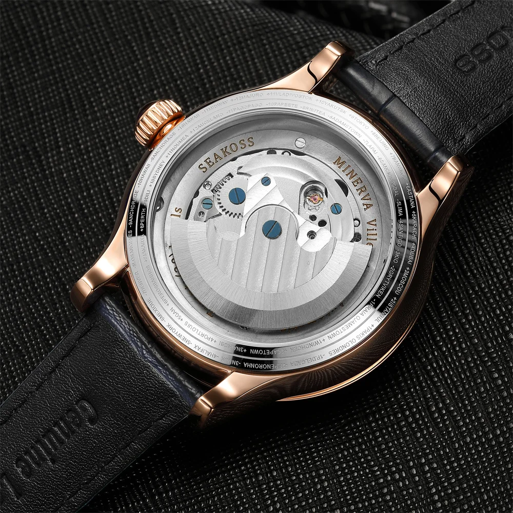 Orologio Automatico Uomo Con Doppio Globo Rotante 3D - Cassa In Acciaio Inox