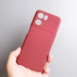 Slim Matte Sandstone Silicone Anti-Slip Phone Case for RENO 10 (Wine Red)