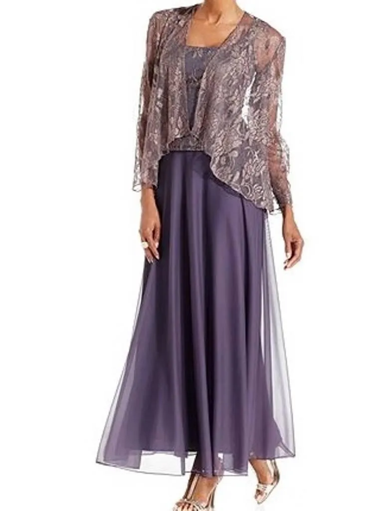 

dress party long sleeves handmade 2024 new muslim dubai brides maid maxi purple custom mother of the bride dresses with jacket