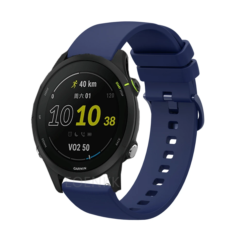 Per Garmin Forerunner 255S Music 18mm Cinturino sportivo in silicone bicolore (n