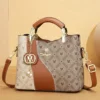Large Capacity Women's Tote Bag 2025 New Fashion Versatile High-End Feeling Handbag Office Print Cross-Border Single Shoulder Ba