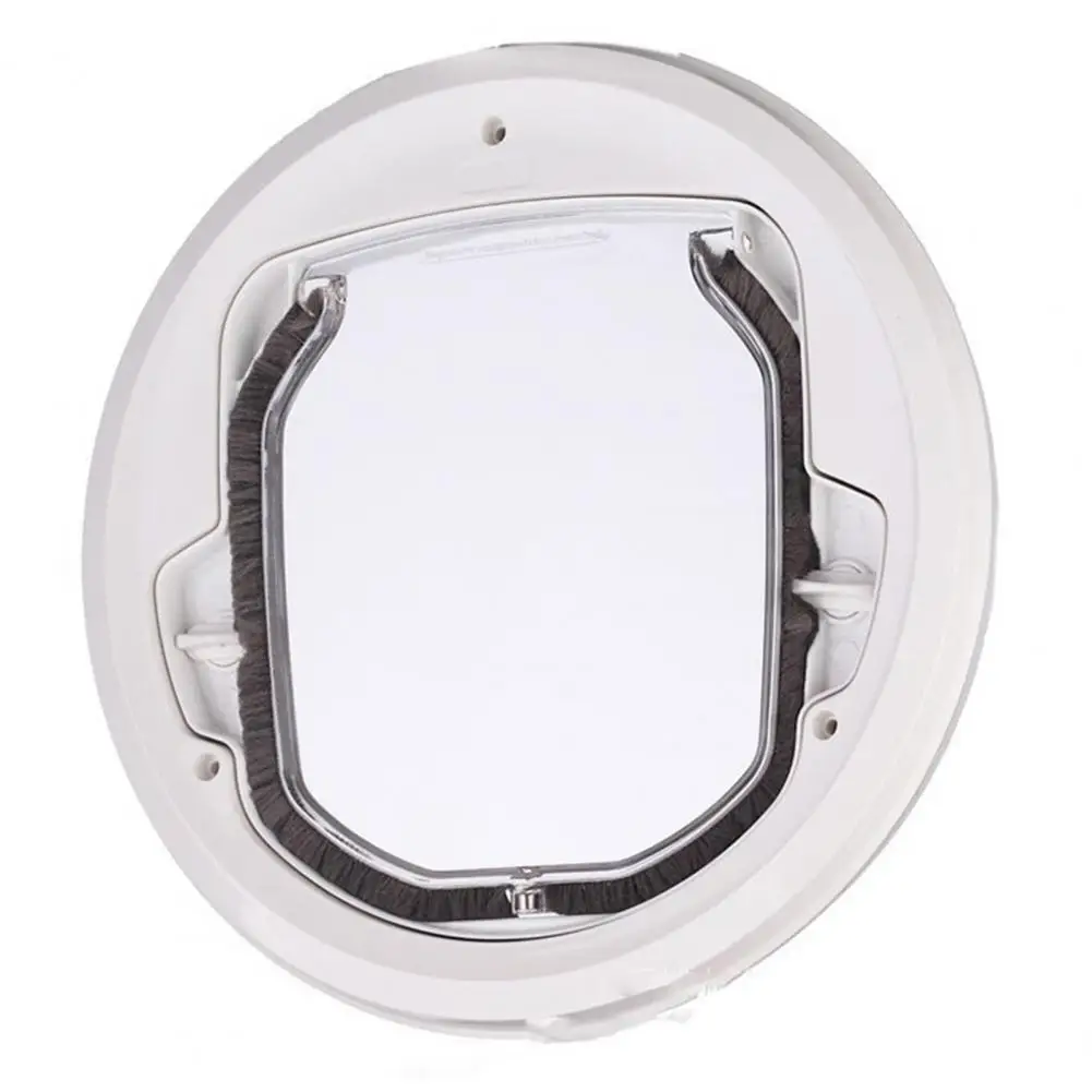 Pet Door Dog Round shape Moderate Door 4 Ways Lock Lockable Acrylic Metal Material White And Transparent Pet Products
