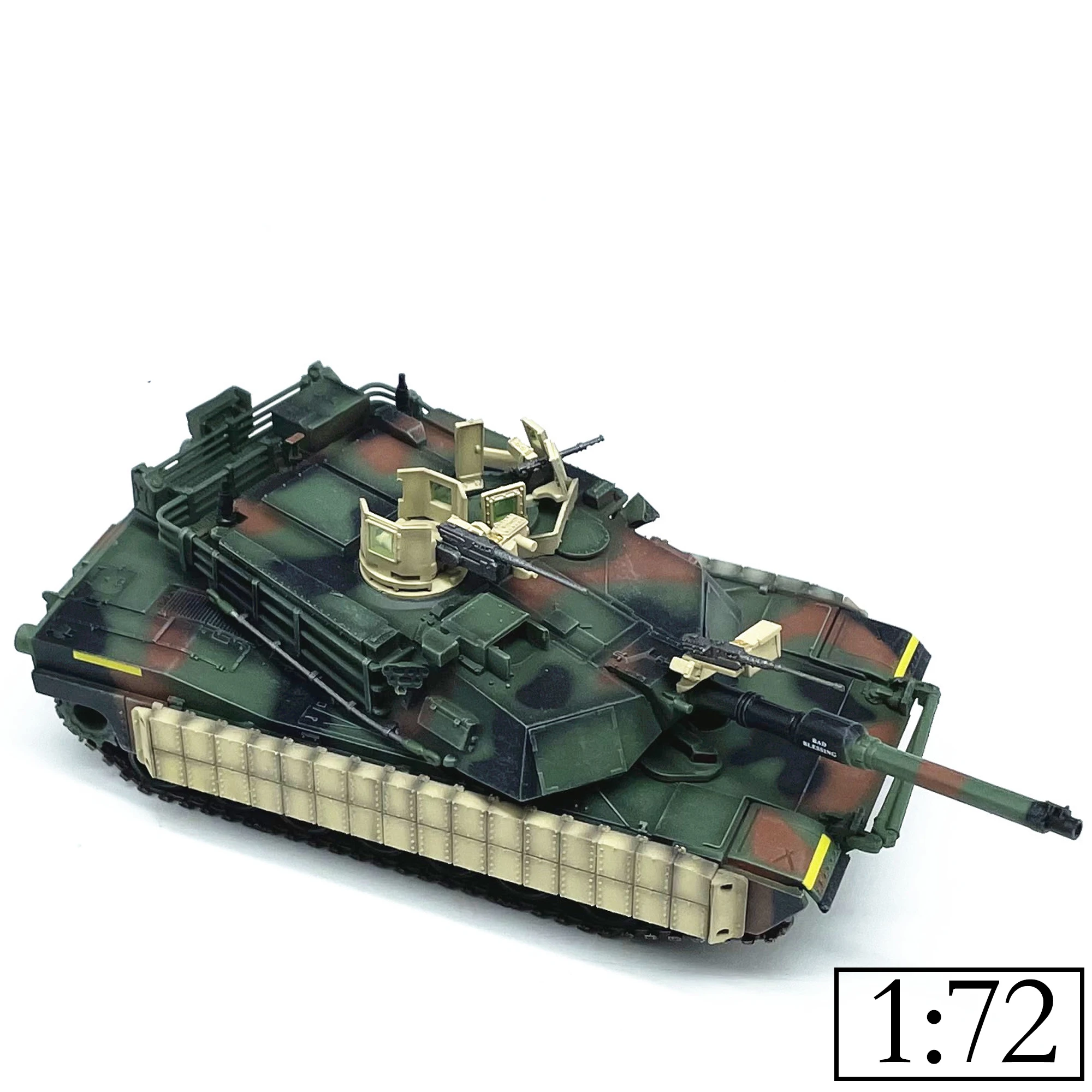 

1:72 Scale US M1A1 Abrams TUSK1 Main Battle Tank NATO Camouflage Tri-color Finished Militarized Combat Tracked Tank Tank Model
