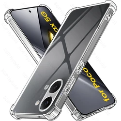 Shockproof Transparent Soft Silicone Clear Phone Case - Ultra Thin Protective Cover for Poco X8 Pro Max (Transparent)