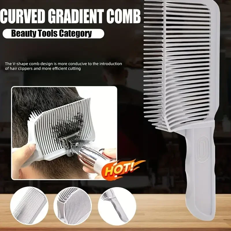 Professional Barber Clipper Blending Flat Top Hair Cutting Comb For Men