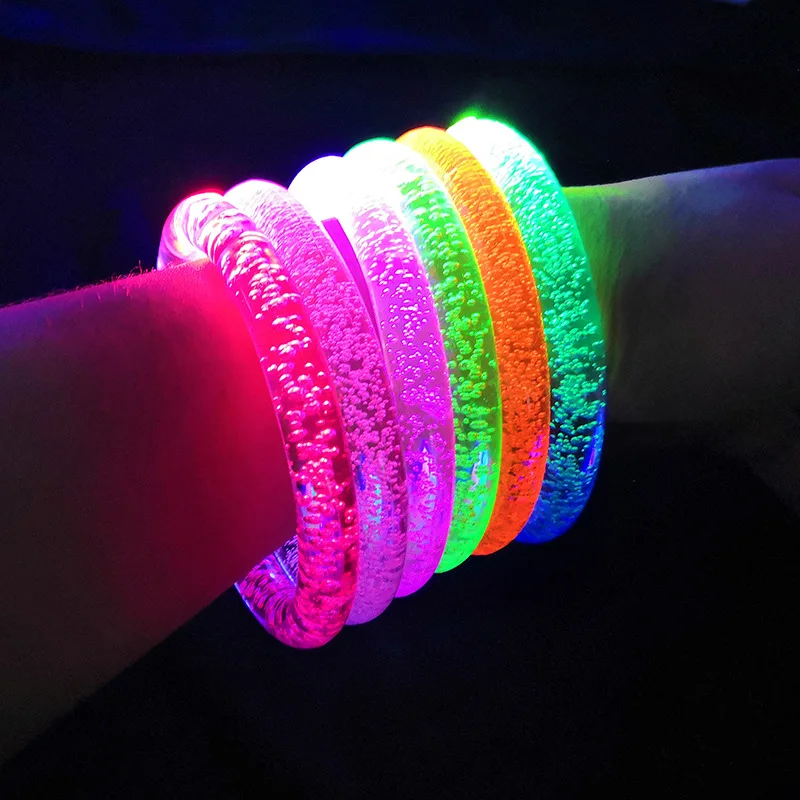 

10/15/30/50 Pcs LED Bracelets Glow Bangle Light Up Wristbands Glow in The Dark Party Supplies Neon Bracelet for Kids Adults