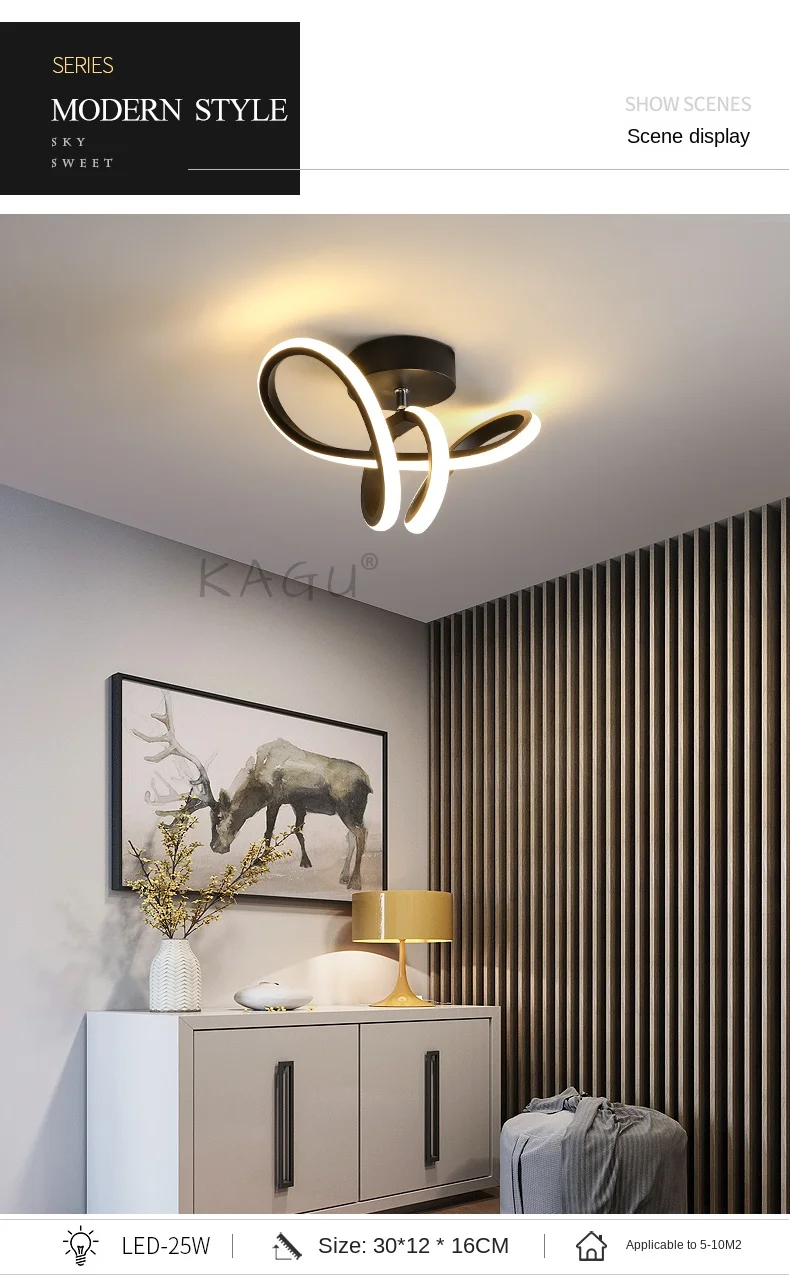 Description Picture 6 of itemKAGU Modern Aisle LED Ceiling Lamp For Stairs Entrance Corridor Balcony Indoor Lighting Minimalist Style Light Kitchen Fixtures
