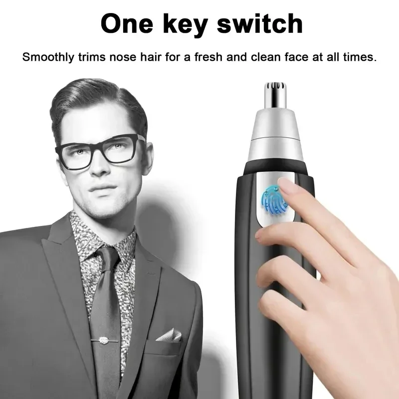 Nose Hair Trimmer Electric Nose Hair Trimmer Electric Hair Trimmer Ear Hair Trimmer Electric Nose And Ear Trimmer 1PC Electric Nose Hair Trimmer Professional Painless Nose And Ear Hair Trimmer For Women Men Waterproof Stainless Steel Head