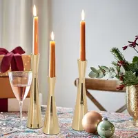 2/3pcs Gold Luxury Slim Waist Candle Holder Set Minimalist Candlestick Flower Vase for Home Centerpiece Table Decor New Fashion 4
