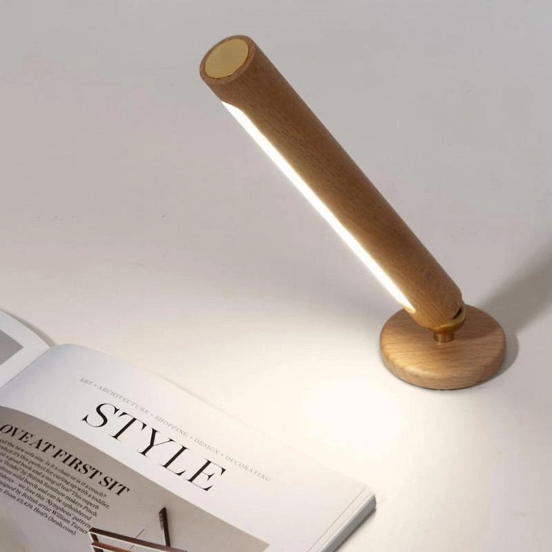 360 Rotatable Wooden LED Wall Lamp, Wooden Night Light, Detachable