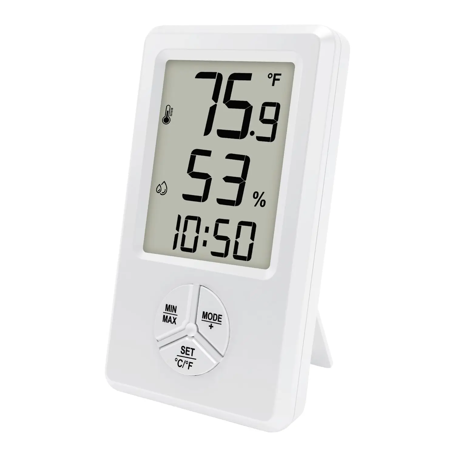Indoor Digital Thermometer and Hygrometer with Min-Max Records for Home, Office, and Greenhouse