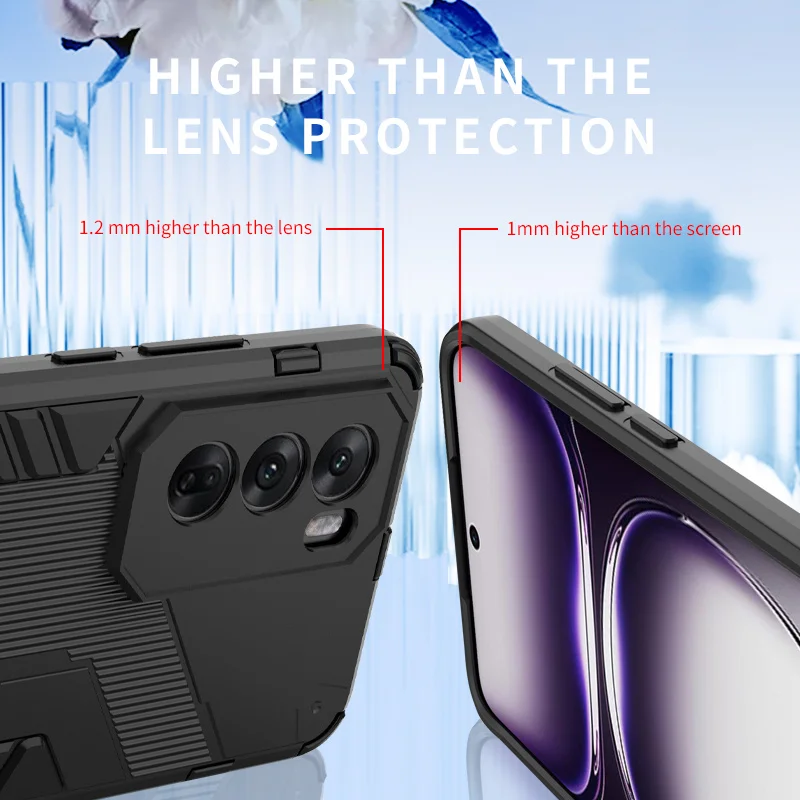 Armor Shockproof Phone Case with Magnetic Holder Stand and Back Cover