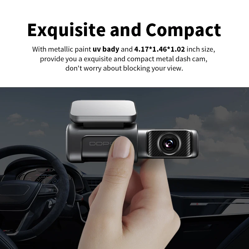 DDPAI-Dash Cam Mini 5, 4K, 2160P, HD DVR, Câmera do carro, Câmera escondida, Android, Wi-Fi, Auto Drive, Gravador de vídeo veicular