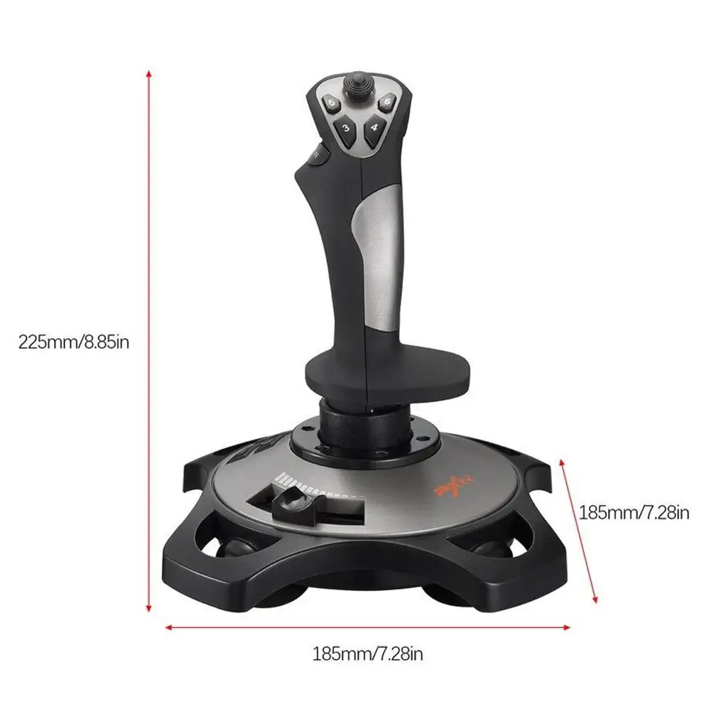 Desktop PC Flight Simulator Gamepad Vibration Controller Joystick 12 Programmable Buttons With Suction Cups Gaming Accessories