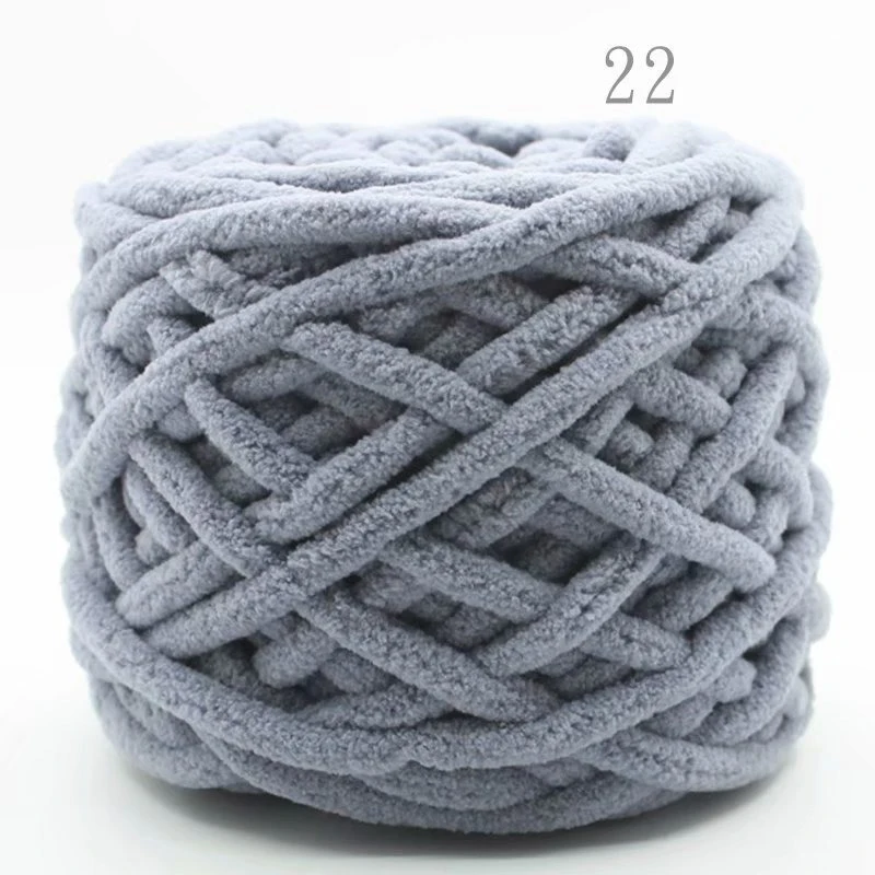 Chenille Knitting Yarn 2PCS 200g Soft Ice Strip Line Cotton Yarn DIY Wool Yarn for Handmade Knitting Blanket Scarf Thick Thread 6