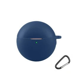 Silicone Shockproof Dust - Proof Earbuds Case with Keychain Hook for FreeBuds 7i (Dark Blue)