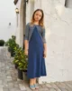 AS 2025 Maxi Girls dress Set High Quality Modal Fabric New Spring Summer Cute Floral Printing Big Girls ClothesSet 1
