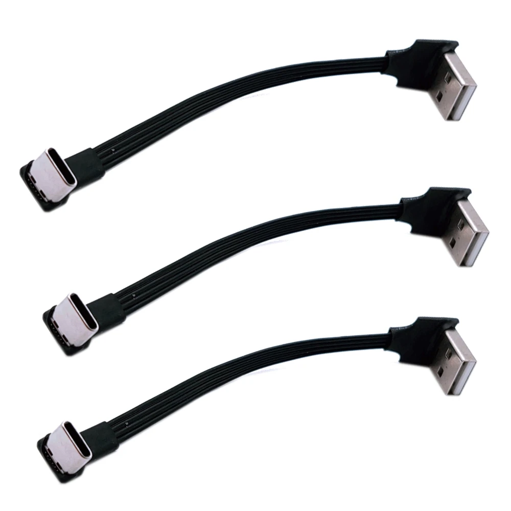 Reversible USB-C to USB 2.0 Right-Angle Data Cable