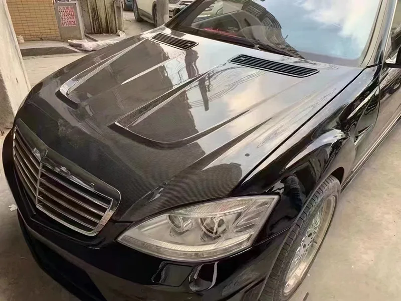 Hot selling 2011 car hood suitable for Mercedes Benz S500 W221 PD carbon fiber