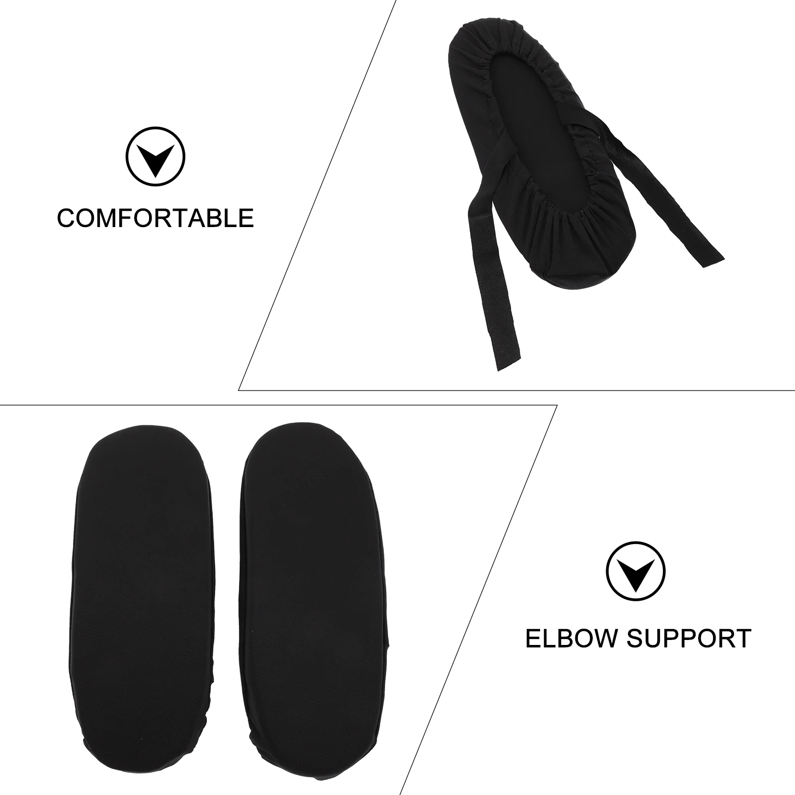 검은색 의자 암 커버, 게임용 책상 패드, 팔꿈치 베개, 팔걸이, 사무실 쿠션, 2 개