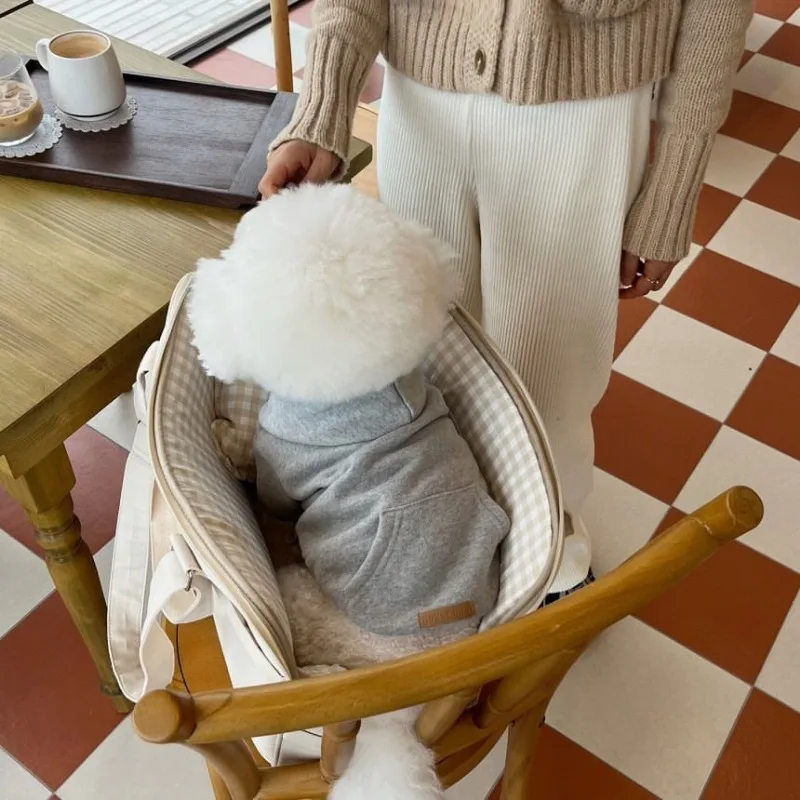 Letter Hoodie Pet Clothing Dogs Fashion Cotton Dog Clothes Costume Small French Bulldog Print Spring Autumn Gary Boy Mascotas - Image 4