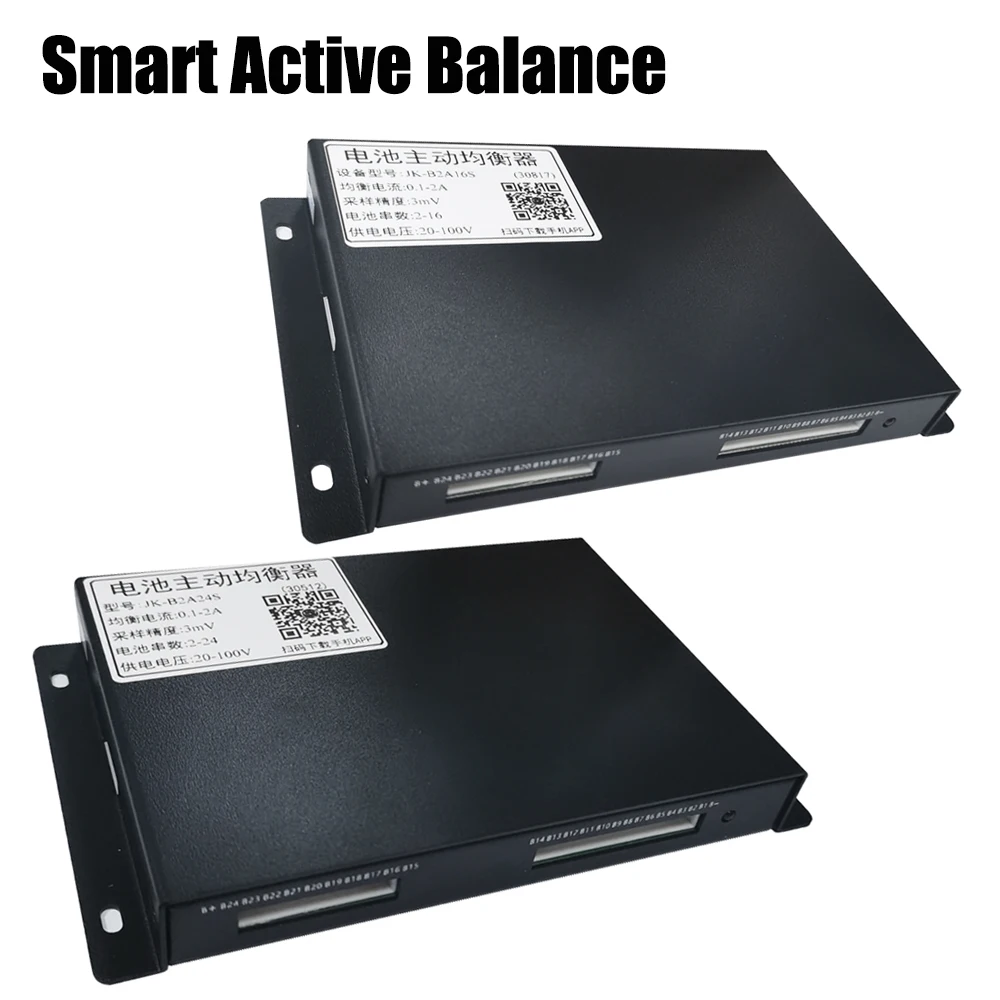 

JIKONG Smart BMS Balancer 1A Active Balance 2A Current 2S~24S LiFePo4 Battery Li-ion Active Equalizer with BT APP JKBMS