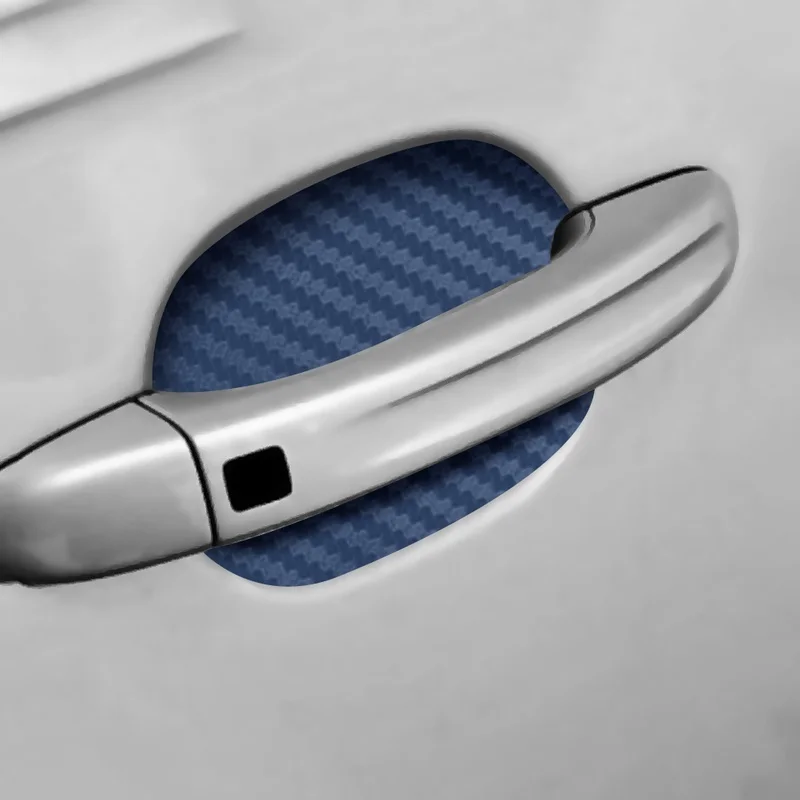 Car Door Stickers 4Pcs/Set Car Door Sticker Carbon Fiber Scratches Resistant Cover Auto Handle Protection Film Exterior Styling Car Accessories