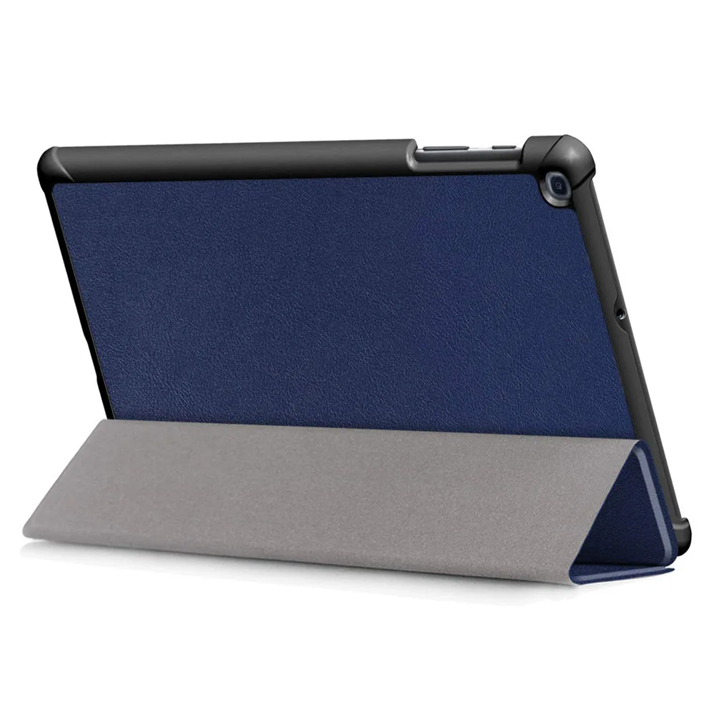 Premium Flat Leather Case with Three-Fold Ultra-Thin Magnetic Sleep Protection