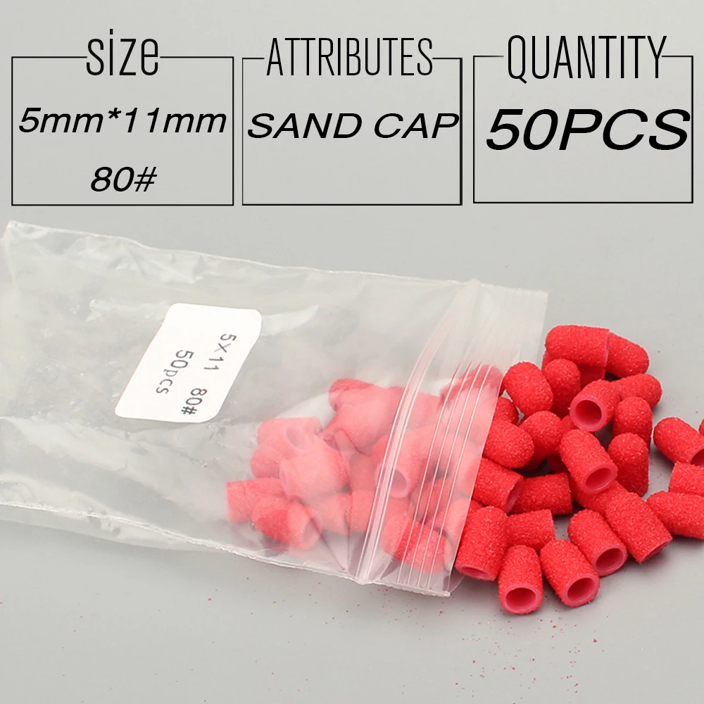 Nail Sanding Bands 50PCS For Electric Manicure Machine 3 Types Grit