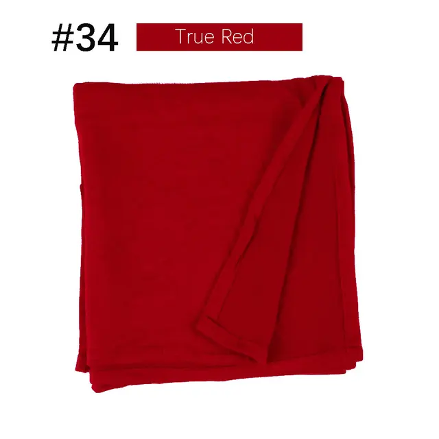 Muslim Women Premium Instant Cotton Jersey Hijab Scarf Jersey Hijabs Scarves With Hoop Pinless HeadScarves 53 colors 34