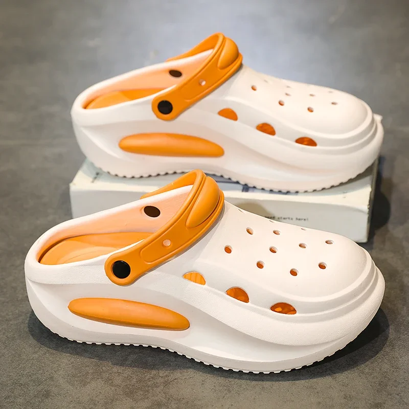 2025 Men and women's new summer thick sole anti-slip wear comfortable sandals beach breathable couple casual slippers men shoes