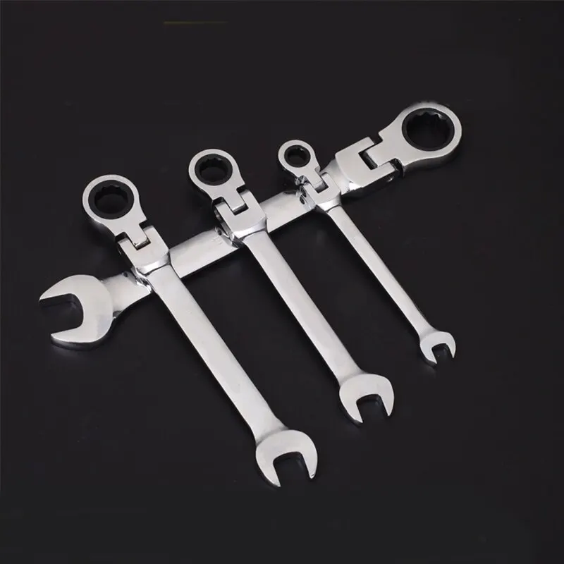 Automatic Fast Labor-Saving Dual-Use Open-Ended Universal 72-Tooth Ratchet Wrench Movable Head Open Plummer
