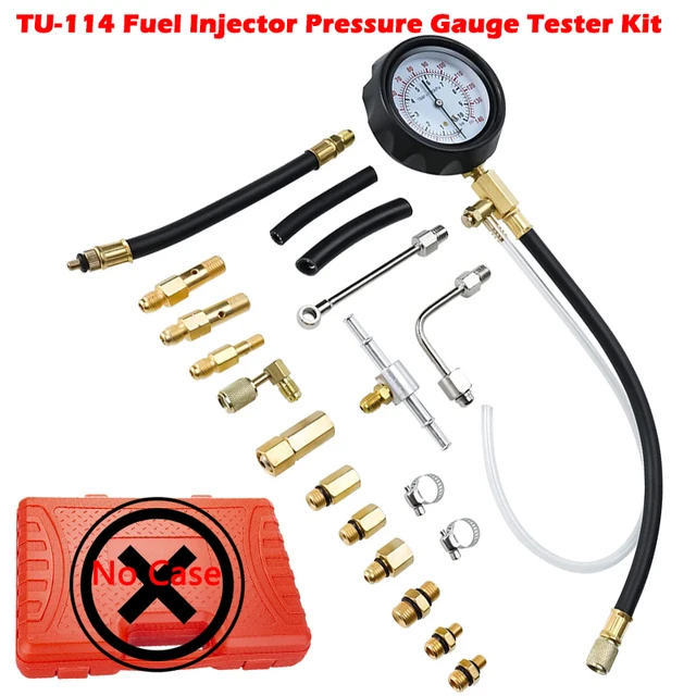 Bomba De Inyección De Combustible Probador De Presión Manómetro Kit De Prueba Del Sistema De Medidor Para Coche Auto 0-140PSI