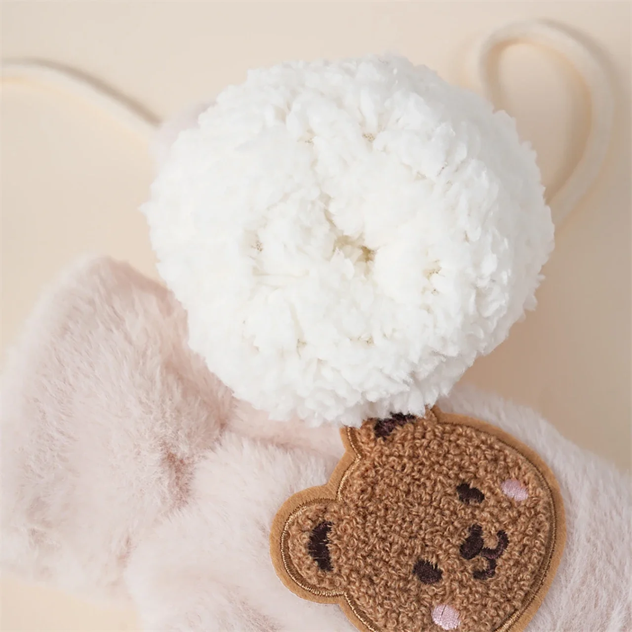 Baby Gloves Winter Thicken Warm Cute Cartoon Bear Boys Girls Mittens Faux Fur Toddler Kids Fingerless