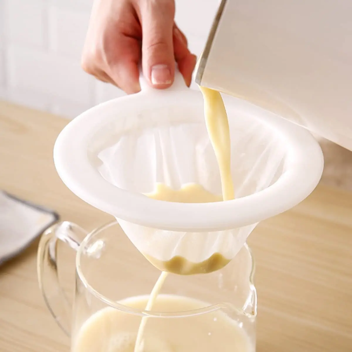 3-teiliges Feinsieb-Set Mit Griff – 200, 300, 400 Mesh Für Saft, Milch, Kaffee & Mehr