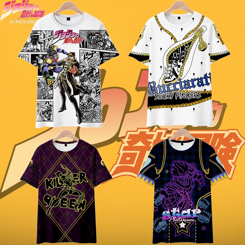 

JOJO Short sleeve 3D Print Spring Summer Preppy Men/Women Street Clothes T-shirt Streetwear Kawaii Streetwear style Tshirt