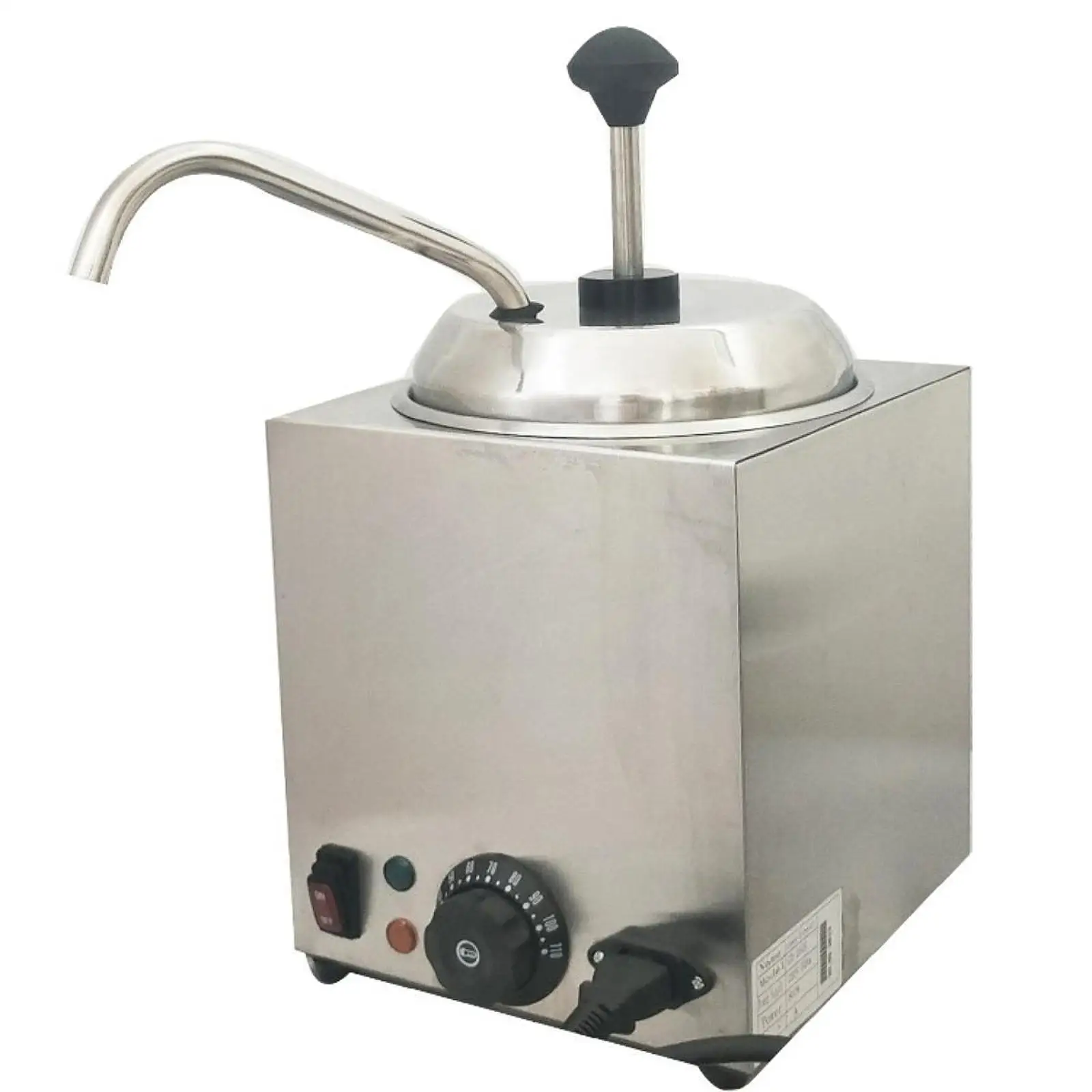 Electric Nacho Cheese Dispenser Practical Stainless Steel Electric Cheese Dispenser Fudge Warmer for Home Restaurant Kitchen