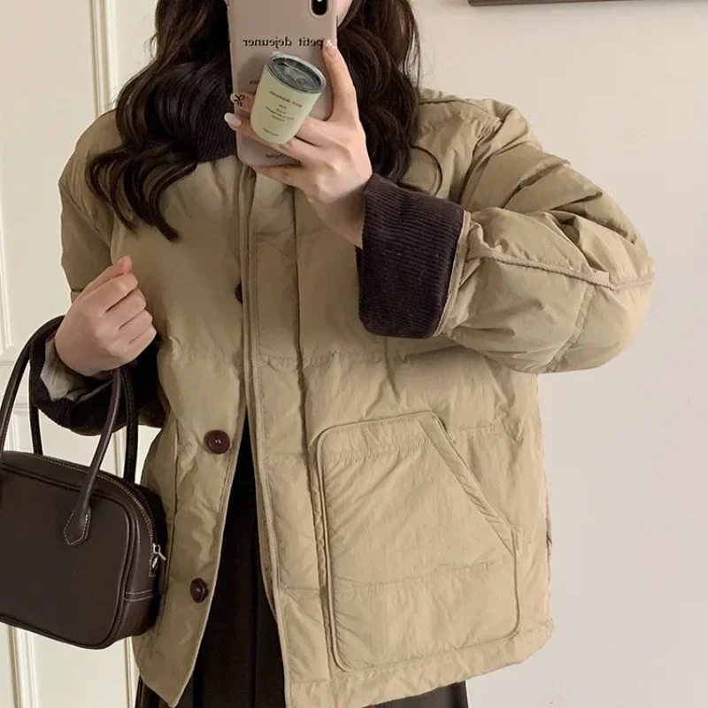 2024 new short Korean style women's winter loose cotton coat thickened small fragrant cotton coat trendy fashion jacket 2