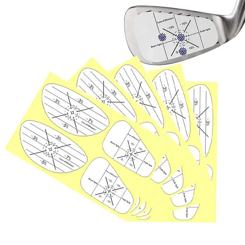 Nastro Antiurto Per Mazze Da Golf 5 Fogli Golf Strike Tape Golf Impact Tape Set Golf Face Tape Per L'Autoinsegnamento Della Consistenza Del Colpo Dolc