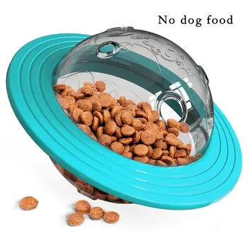 Flying Saucer Dog Game Flying Discs Toys Cat Chew Leaking Slow Food Feeder Ball Puppy IQ Training Toy Anti Choke Puzzle Dogs 6