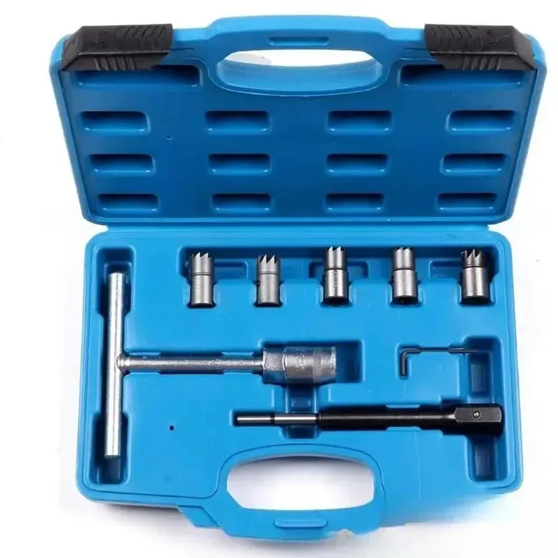 Universal for Clean Kit Auto Repair Tool Automotive Car Diesel Injector Seat Cutter Set Oil Nozzle Reamer Carbon Accessories