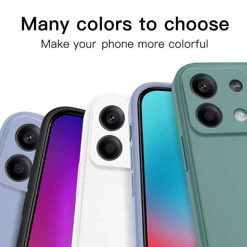 Phone Case Original Liquid Silicone Phone Case Xiaomi Redmi Note 13 13Pro Note13 Pro ＋ Note13Pro Plus 5G Shockproof Back Cover