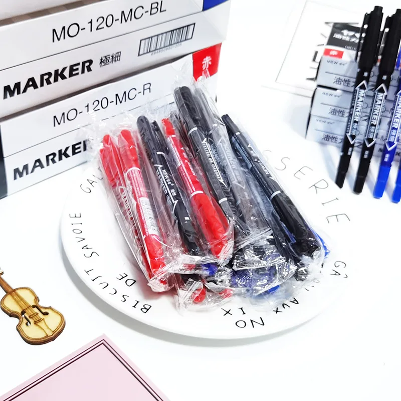 0.5mm Marker Pens Tattoo Skin Markers Scribe 1/3pcs Permanent Makeup Tattoo Supplies Large Capacity Ink Waterproof Marker Pen 2