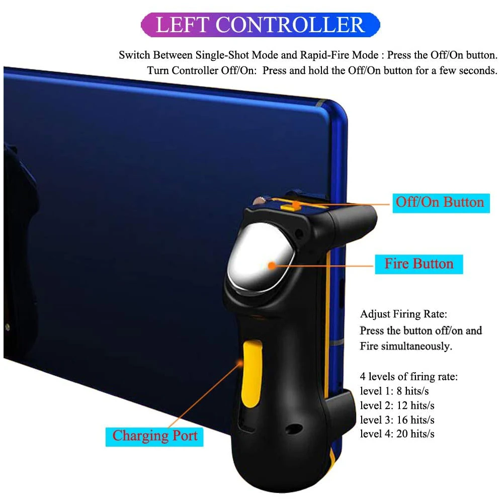 PUBG Trigger Controller For Ipad Tablet Capacitance L1R1 Fire Aim Button Triggers Gamepad Joystick For Ipad Tablet F