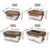 WORTHBUY Large Capacity Food Fresh-keeping Box 304 Stainless Steel Food Storage Container Fridge Sealed Food Preservation Box 6