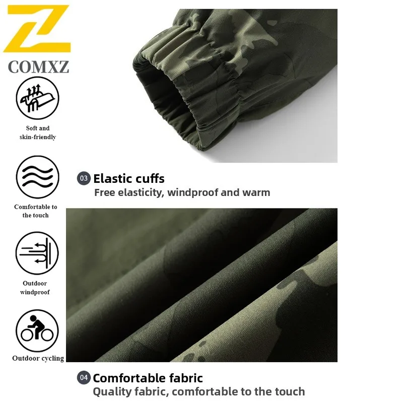 EIAO Men's Camo Military Jacket Waterproof Windproof Hooded Tactical Coat for Hiking Hunting Outdoor Workwear Autumn Winter 2025