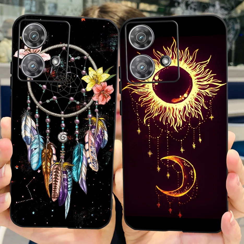 Cute Cat & Butterfly Soft Silicone Phone Case for Motorola Edge 40 Neo - Stylish Protective Back Cover