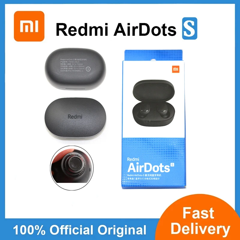 Xiaomi Redmi Airdots S Original Mi Tws5.1 Wireless Earphone Bluetooth AI Control Gaming Headset With Mic Noise Reductionairdots |