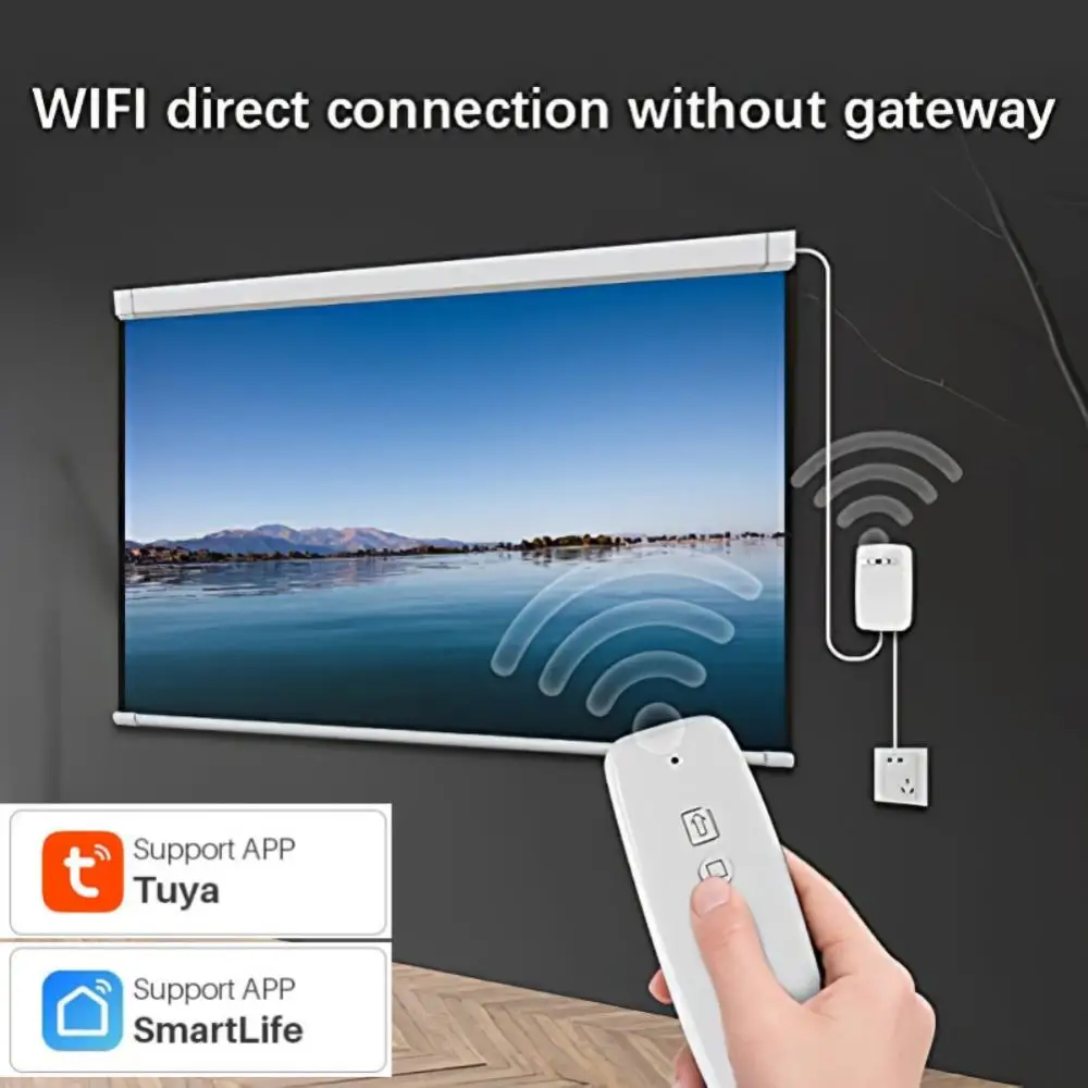 

Home Theater Projector Screen Switch Manual Control Wireless Support Assistant Alexa Tuya Wifi Controller Wifi